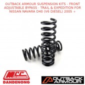 OUTBACK ARMOUR SUSPENSION KIT FRONT ADJ BYPASS TRAIL & EXPD NAVARA D40 V6 DIESEL